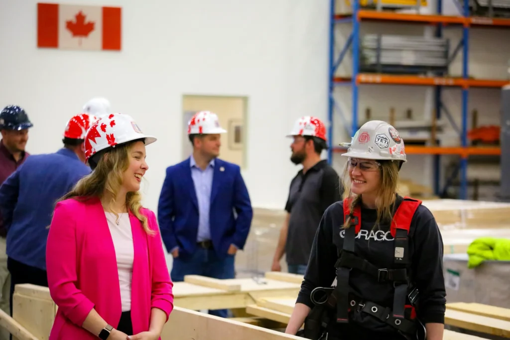 Canadian Minister Jenna Sudds visited with Carpenters Regional Council representatives in Ontario