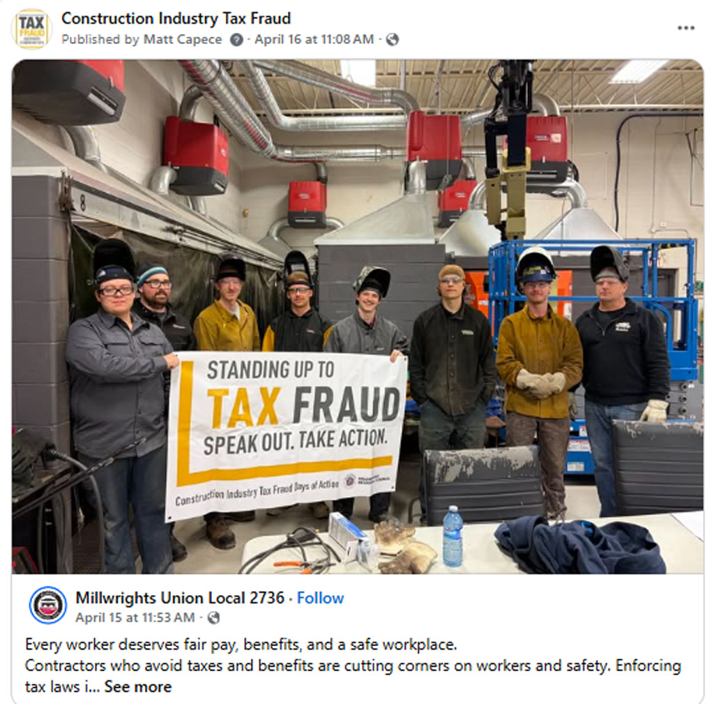 Millwrights stand up in British Columbia
