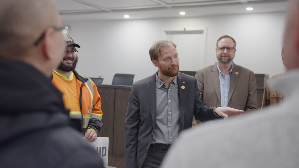 Speaking out at an event sponsored by Millwright Regional Council Local 2309, Toronto