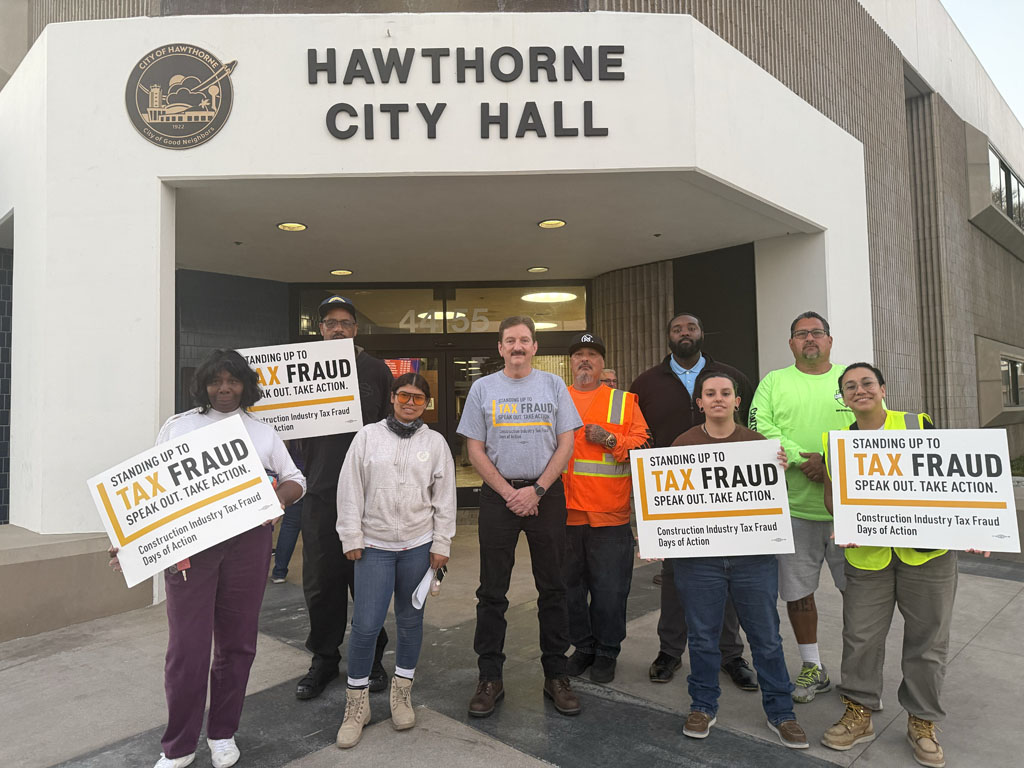 Speaking out in Hawthorne, Calif