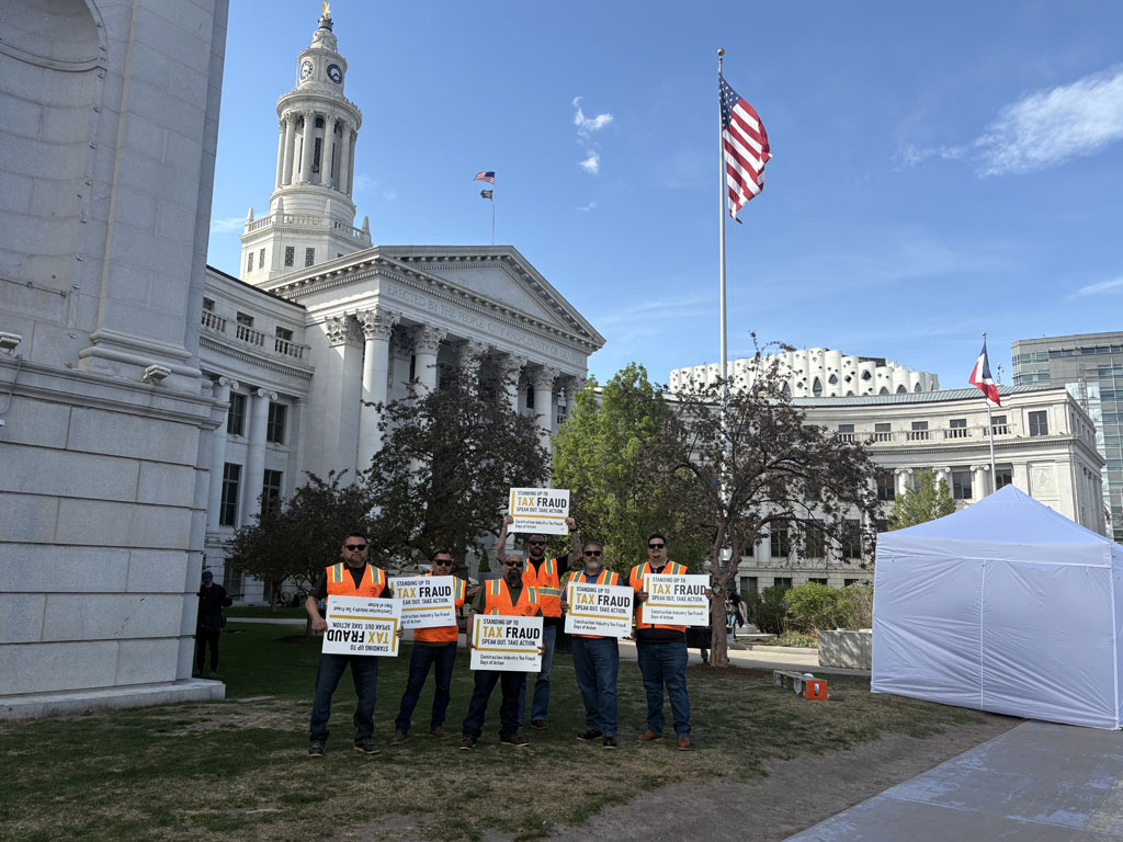 Standing up at the Denver City Building in Colorado