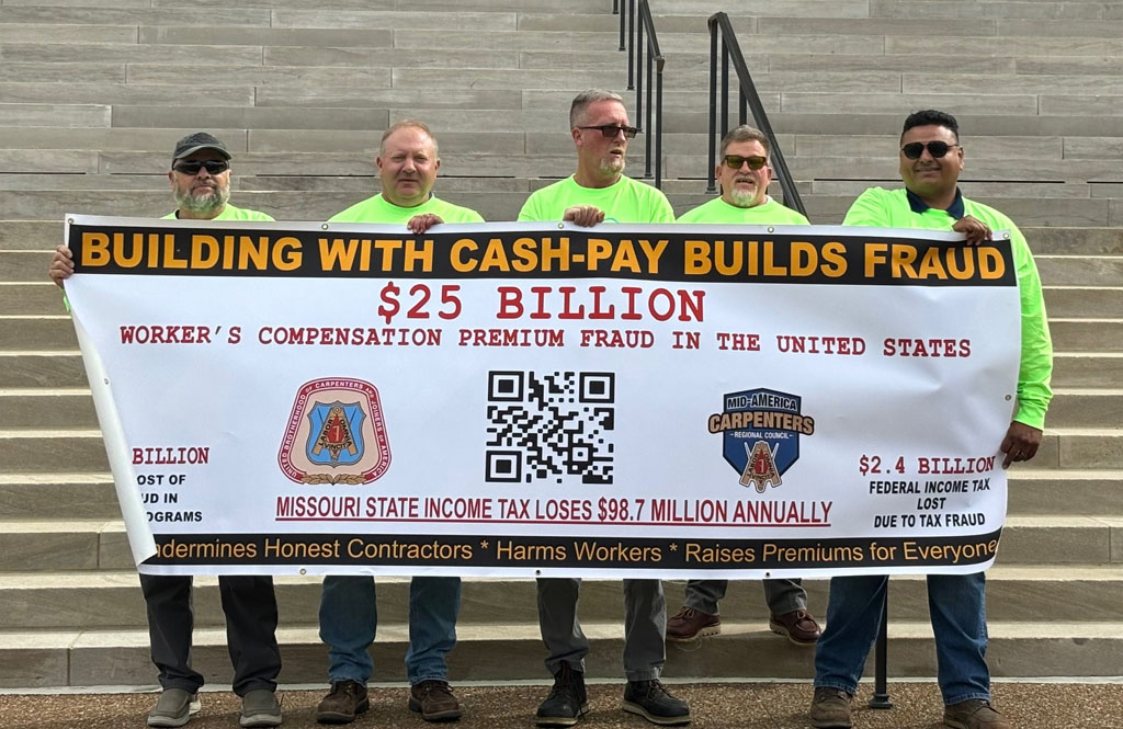 Standing up at the Missouri state capitol in Jefferson City