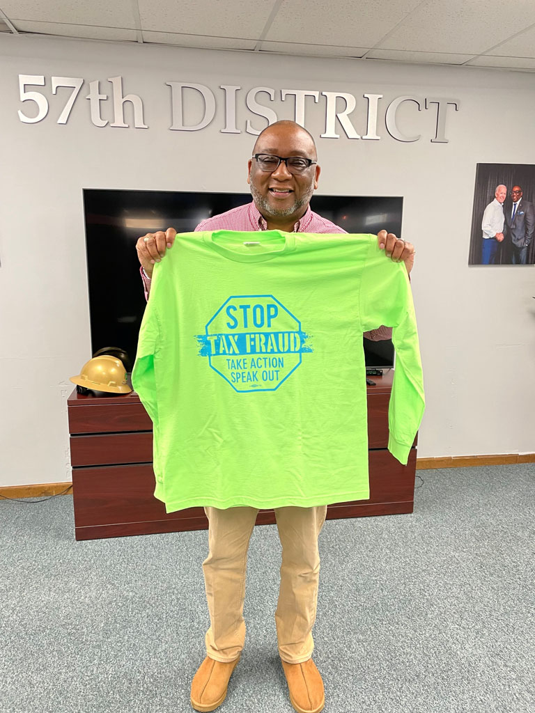 Standing up with Illinois State Senator Chris Belt